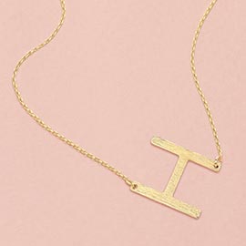 -H- Gold Dipped Monogram Pendant Necklace
